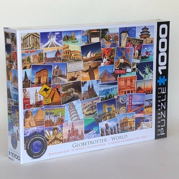 New sealed Eurographics 1000pcs Adult Puzzle - Globetrotter Collection:World - Picture 13 of 16